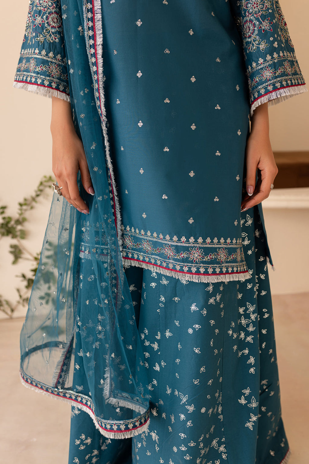 Azmera - 3 PC Embroidered Dress