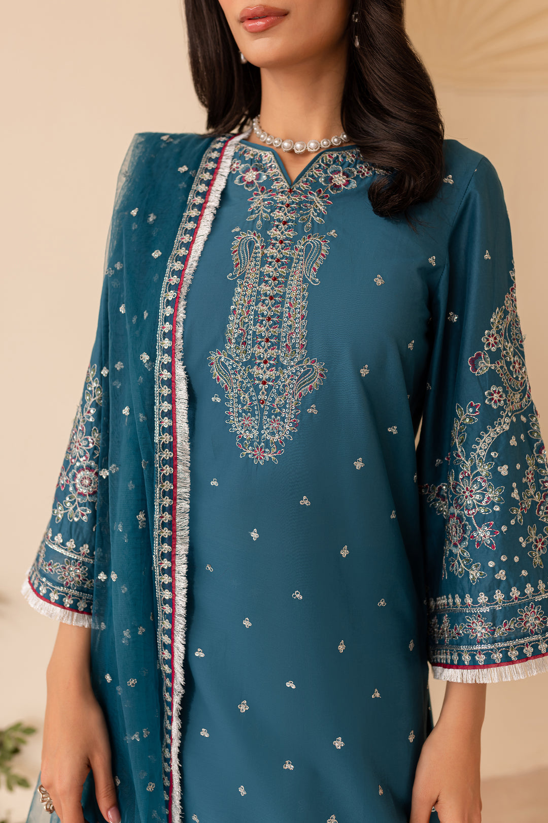 Azmera - 3 PC Embroidered Dress