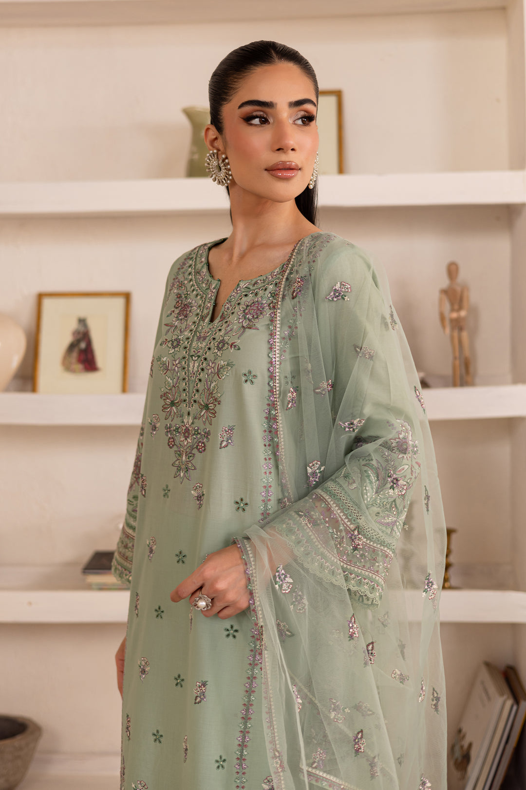 Sageen - 3 PC Embroidered Dress