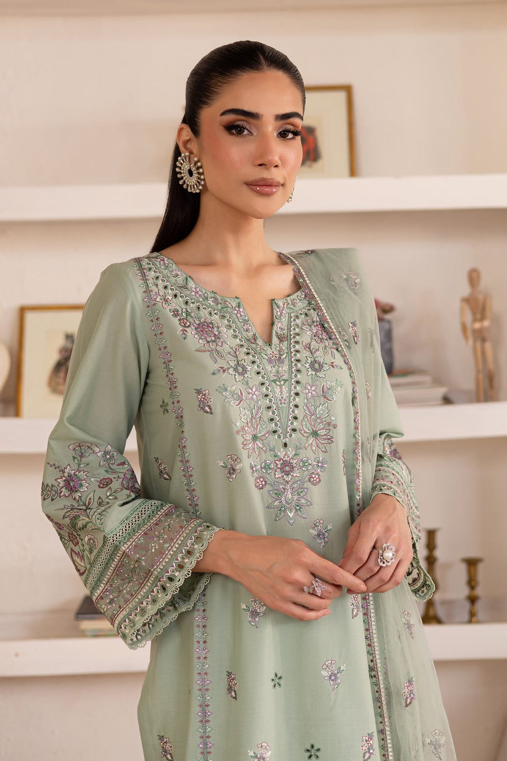 Sageen - 3 PC Embroidered Dress