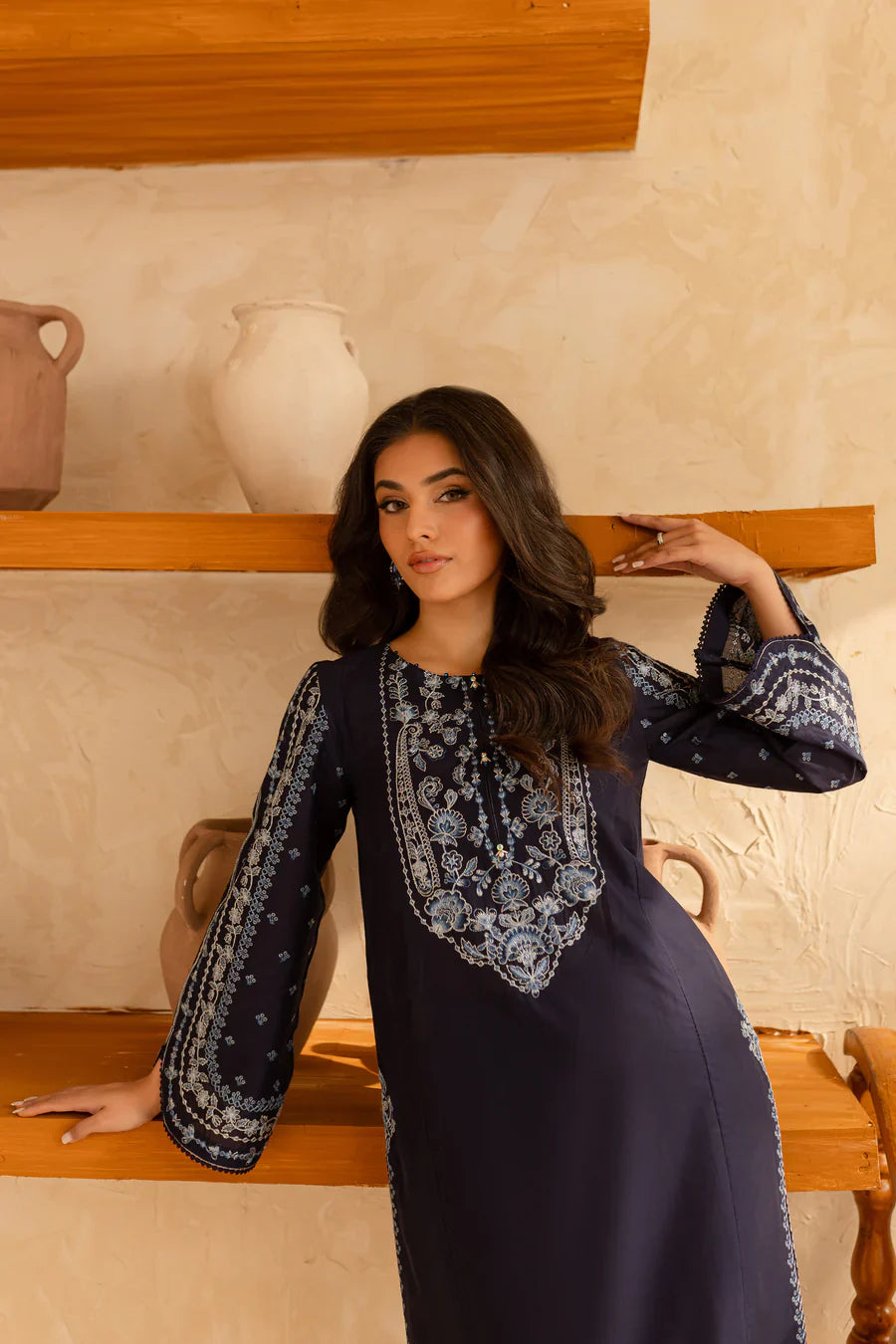 Raafta - 2 PC Embroidered Dress