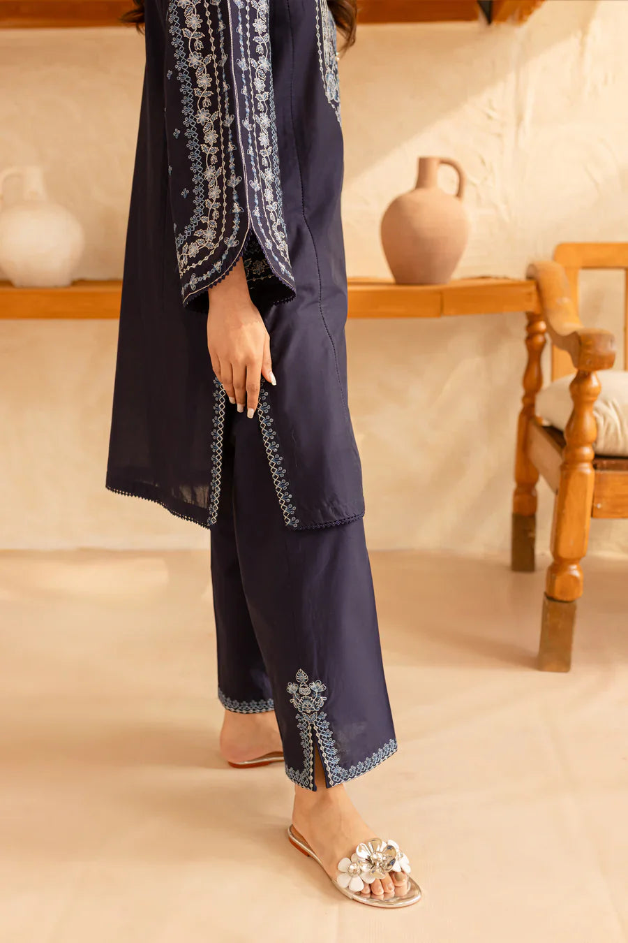 Raafta - 2 PC Embroidered Dress