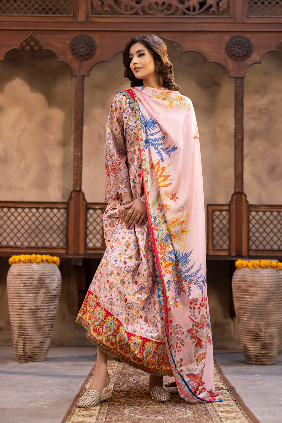 Asha - Cotton Cambric Frock (3PC)